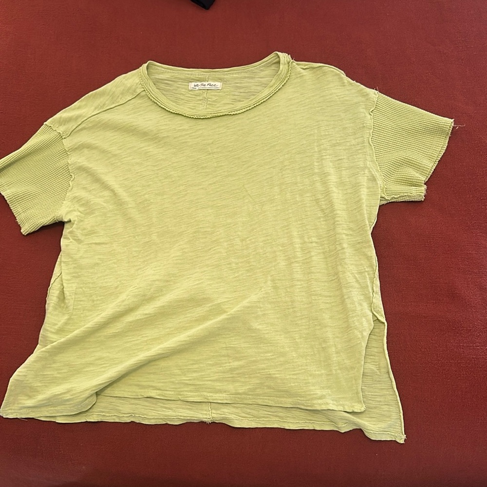 WE THE FREE lime green tshirt